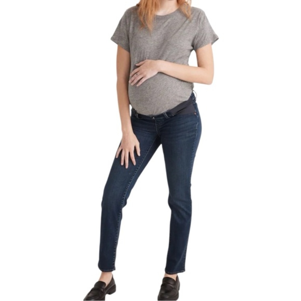 Madewell Maternity Side-Panel Stovepipe Jeans in
Dahill Wash Size 31